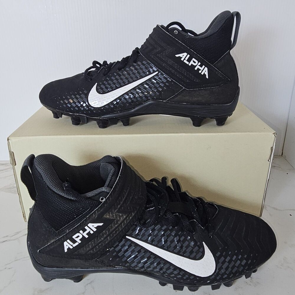 Nike Alpha Menace Pro Football Cleats Men Shoe Size 8.5 Black AQ8154-001